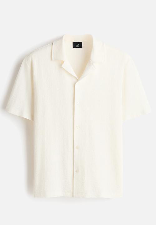 H&M - Regular fit resort shirt - cream