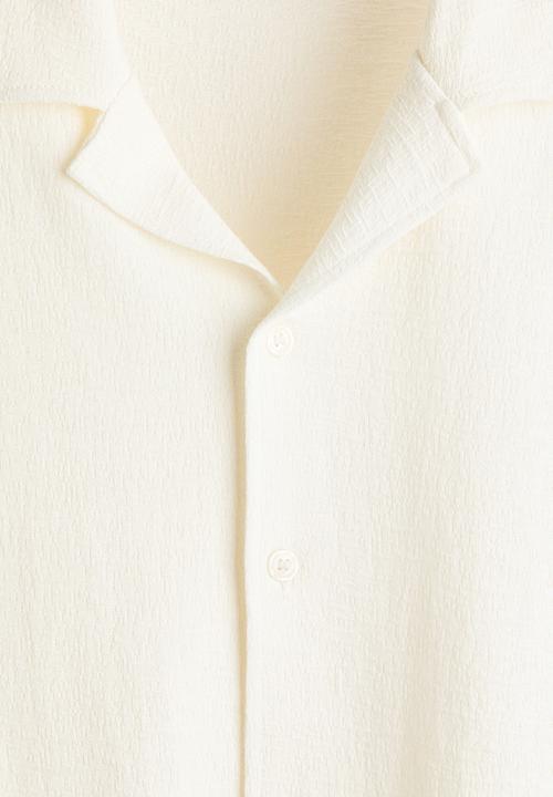H&M - Regular fit resort shirt - cream