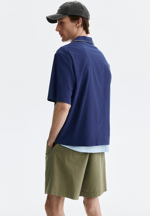 H&M - Relaxed fit cotton shorts - khaki green