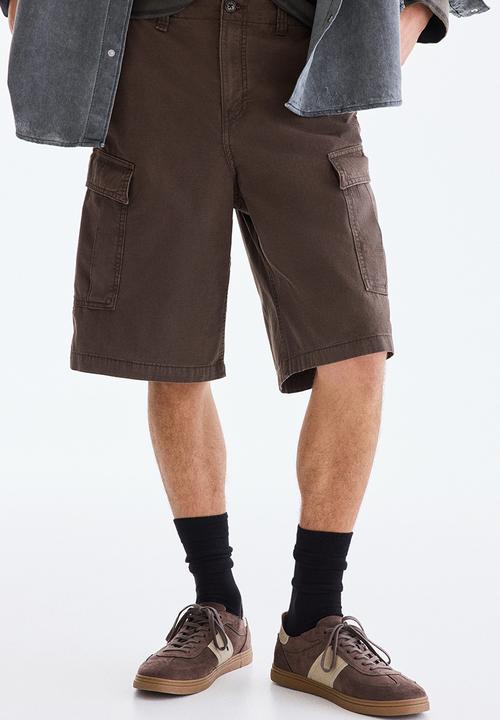 H&M - Loose fit cotton cargo shorts - brown