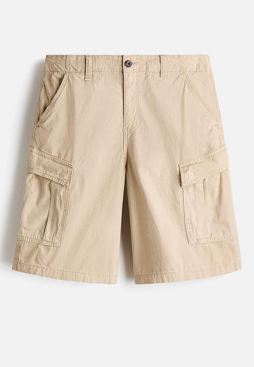 H&M - Loose fit cotton cargo shorts - beige