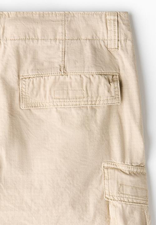 H&M - Loose fit cotton cargo shorts - beige