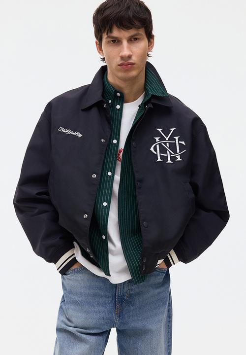 H&M - Baseball jacket - navy blue/nyc