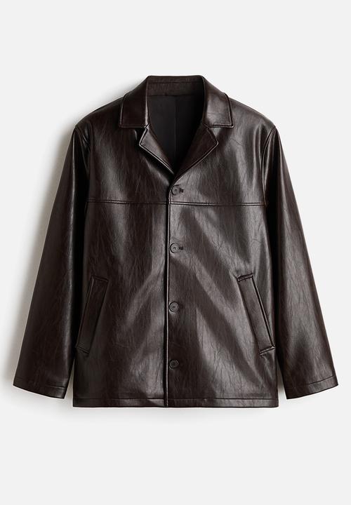 H&M - Coated jacket - dark brown