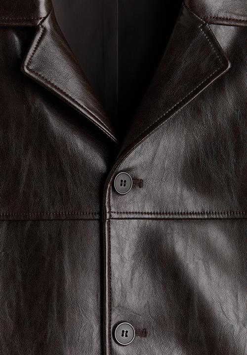 H&M - Coated jacket - dark brown