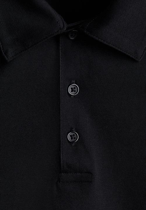 H&M - Slim fit polo shirt  - black