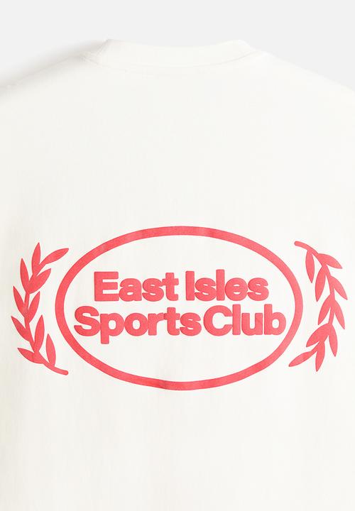 H&M - Loose fit printed long-sleeved top - white/sports club