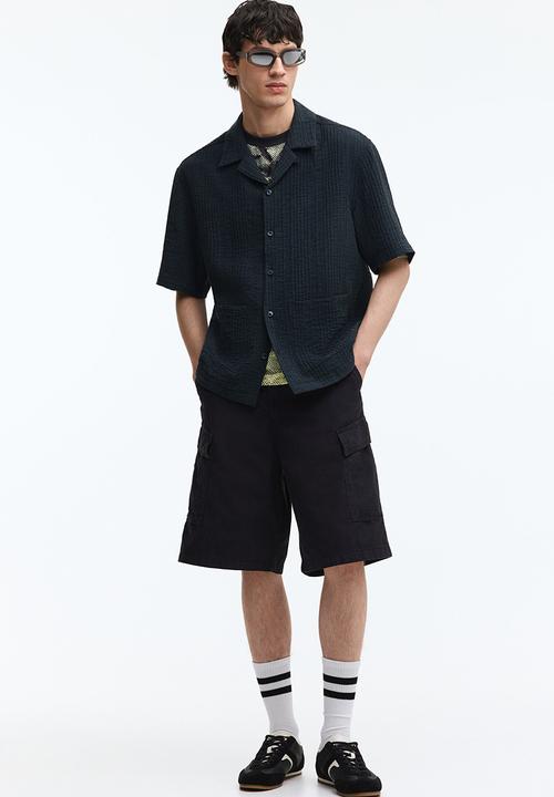 H&M - Relaxed fit resort shirt - black