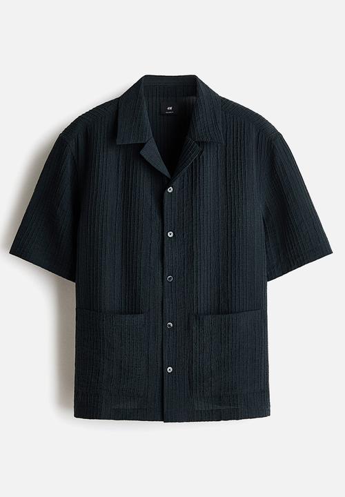 H&M - Relaxed fit resort shirt - black