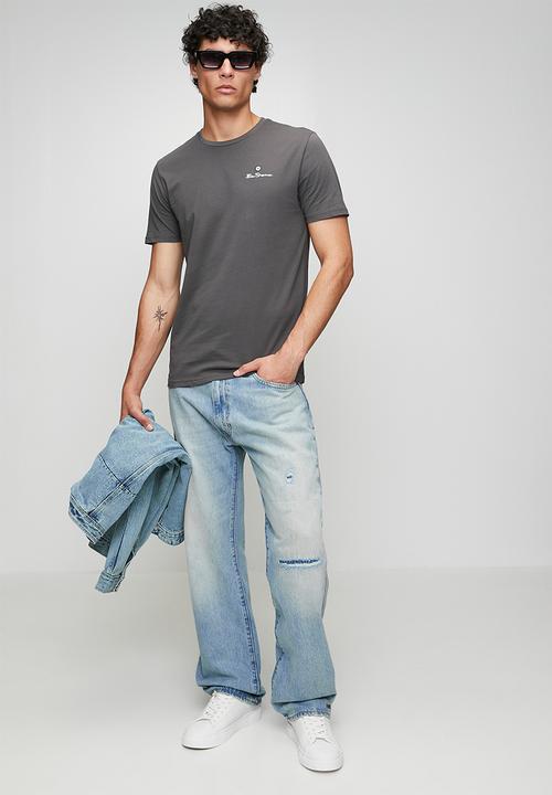 Ben Sherman - Essential Tar Prnt Crew Tee Shirt - Charcoal