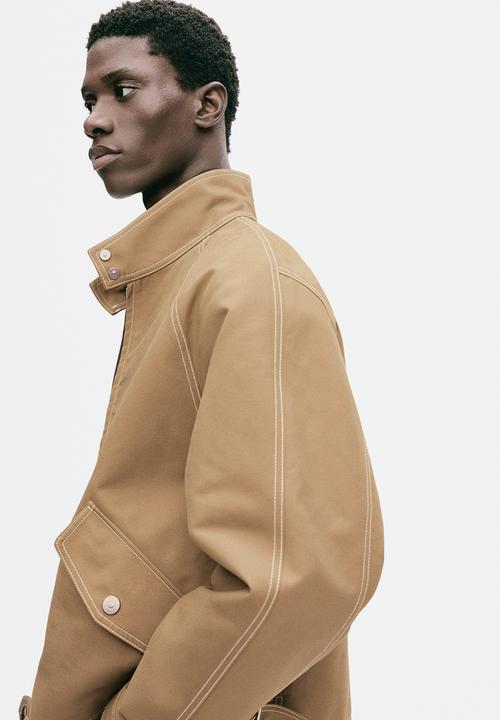 H&M - H&M Atelier: Cotton workwear jacket - dark beige