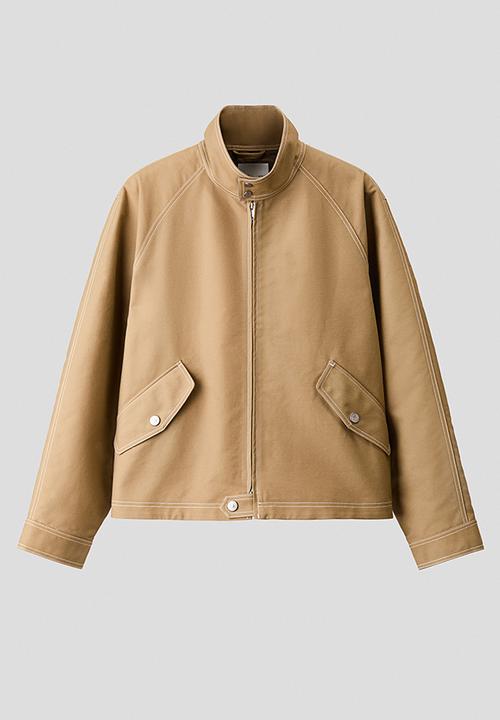H&M - H&M Atelier: Cotton workwear jacket - dark beige