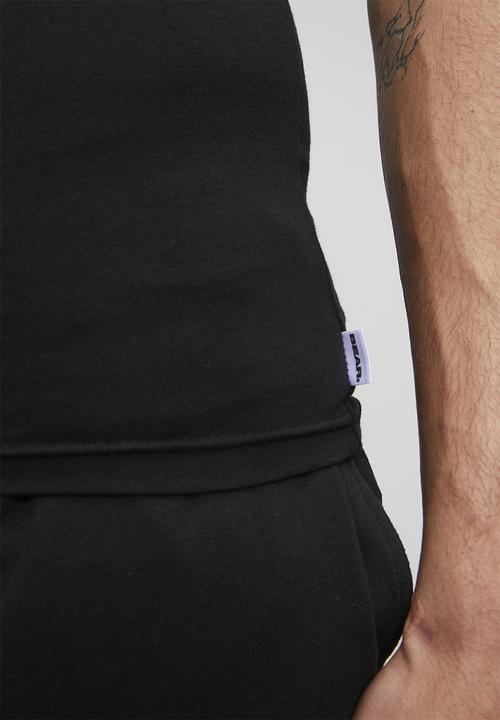 Bear - 2pk cotton elastane vests - black/moonlight navy