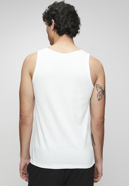 Bear - 2Pk eyelet vests - white