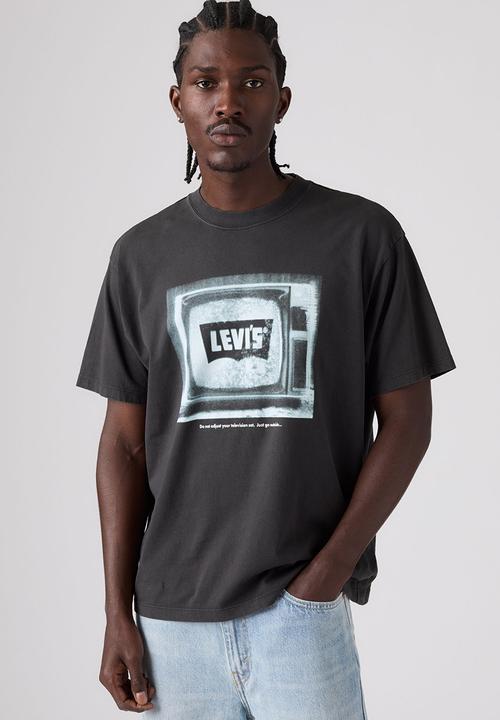 Levi’s® - VINTAGE FIT GRAPHIC TEE - 87373-0441 BLURRED BW TV PHANTOM