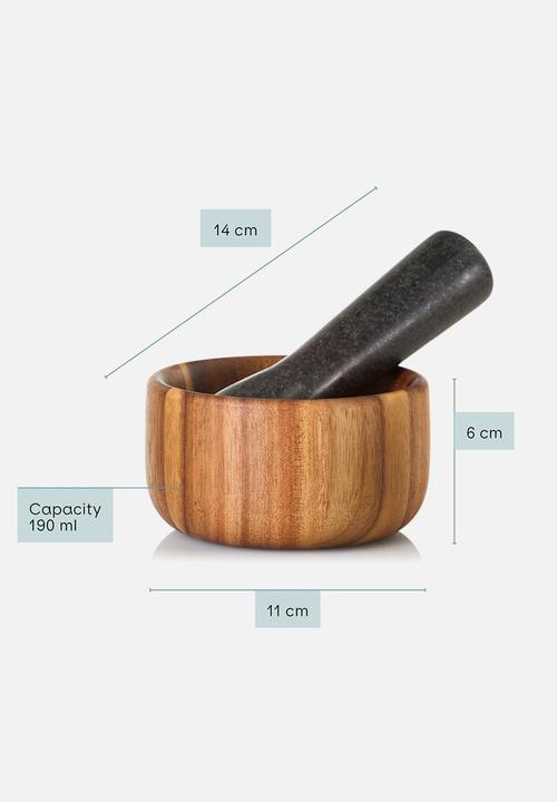 Adhoc - Adhoc Mortar Taru, acacia wood/granite, 11 cm