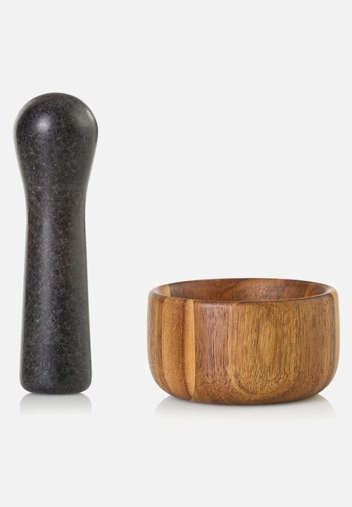 Adhoc - Adhoc Mortar Taru, acacia wood/granite, 11 cm