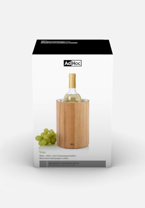 Adhoc - Adhoc Vine Wine and champagne cooler Acacia and Stainless Steel