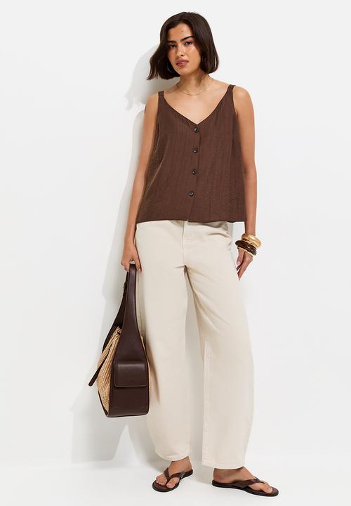 New Look - Alison kiki btn cami - brown