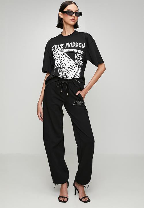 Steve Madden - Ladies molly wideleg jogger - black