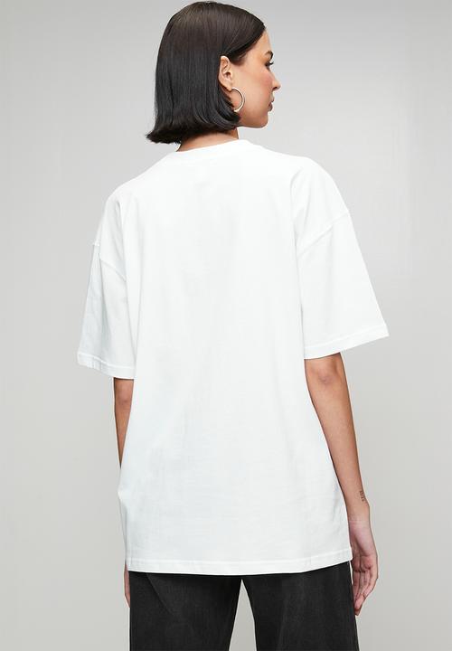 Steve Madden - Ladies esme oversized graphic t- shirt - white