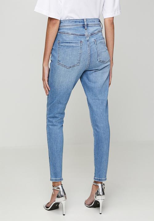 Steve Madden - Ladies zoe contour curvy mid wash skinny - mid blue