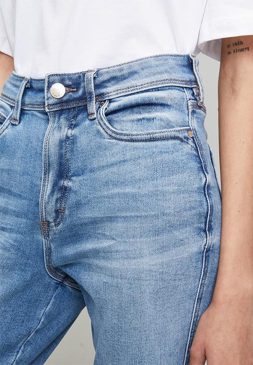 Steve Madden - Ladies zoe contour curvy mid wash skinny - mid blue