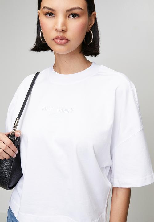 Steve Madden - Ladies penelope boxy t-shirt - white