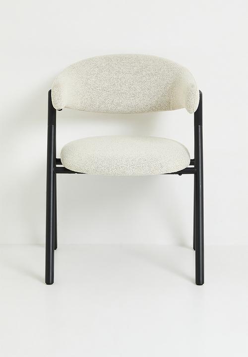 Sixth Floor - Nobu Dining Chair - Black & Cream 