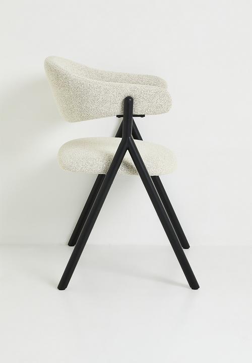 Sixth Floor - Nobu Dining Chair - Black & Cream 