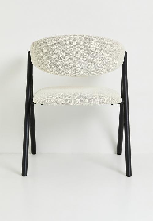 Sixth Floor - Nobu Dining Chair - Black & Cream 