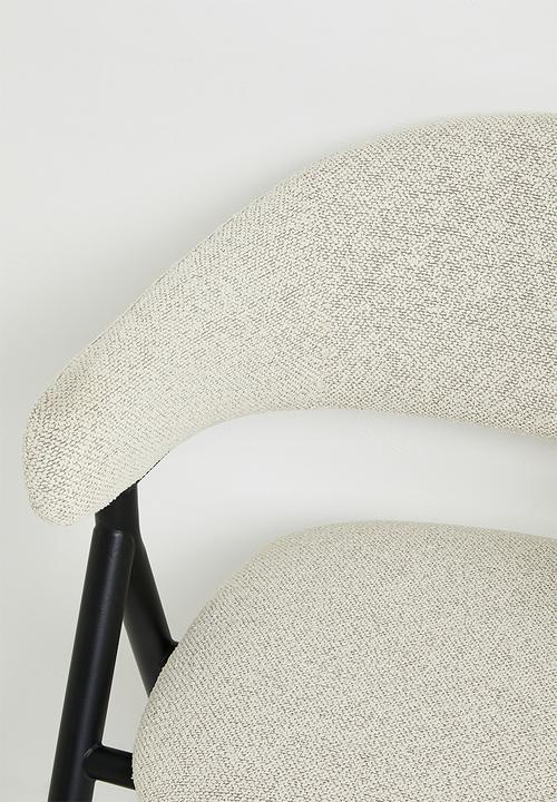 Sixth Floor - Nobu Dining Chair - Black & Cream 