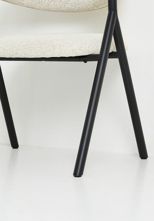 Sixth Floor - Nobu Dining Chair - Black & Cream 