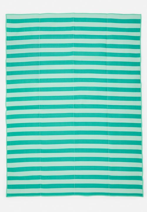 H&S - Stripe folded beachmat - Teal