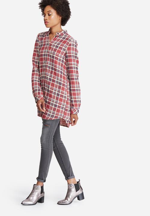 Vero Moda - Como check long shirt