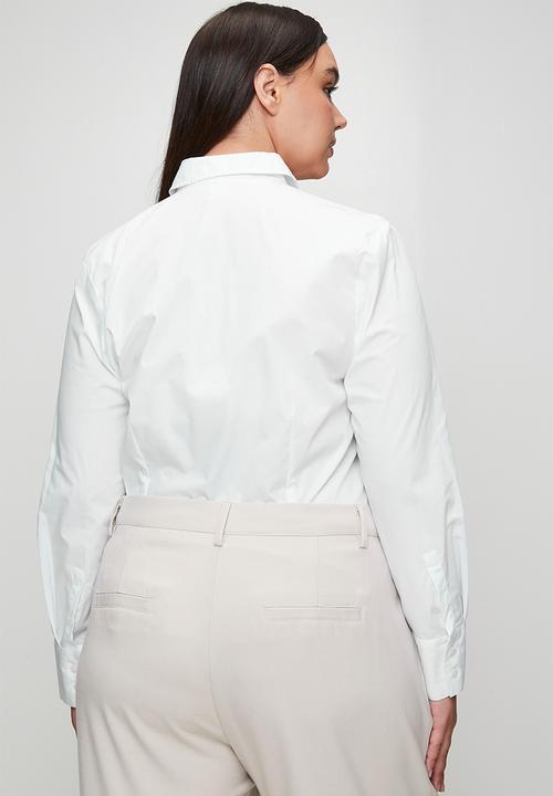 POLO - Wmn jamie long sleeve shirt - white