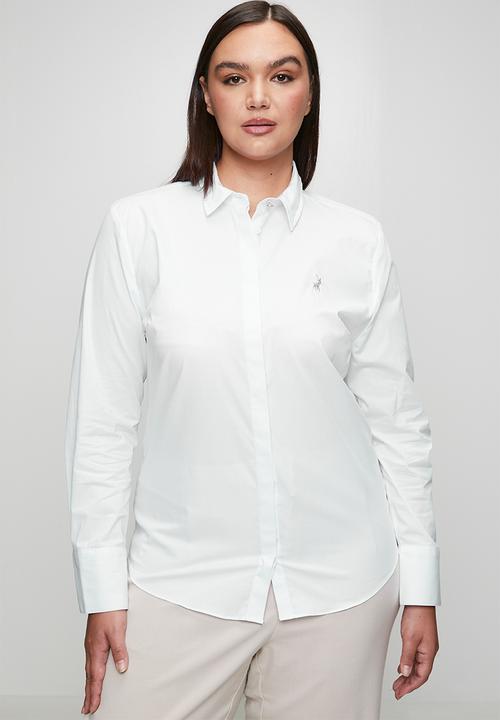 POLO - Wmn jamie long sleeve shirt - white