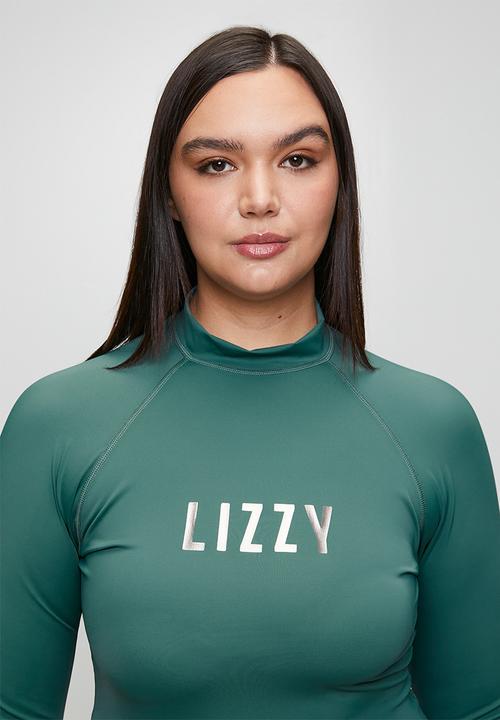 Lizzy - Plus ladies ls rashie - north atlantic green