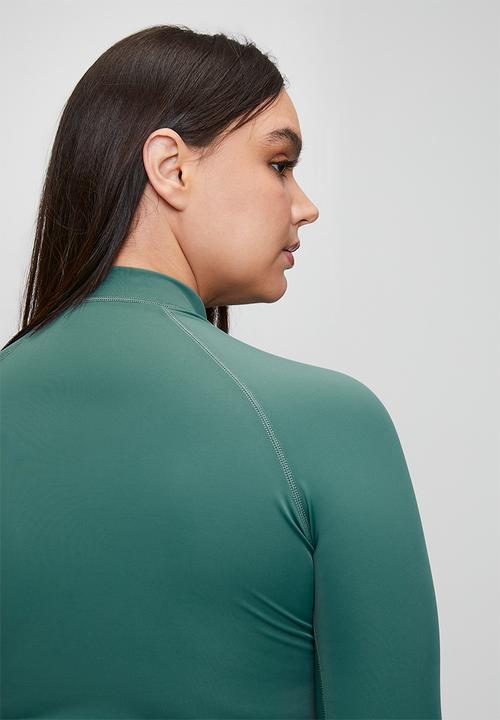 Lizzy - Plus ladies ls rashie - north atlantic green