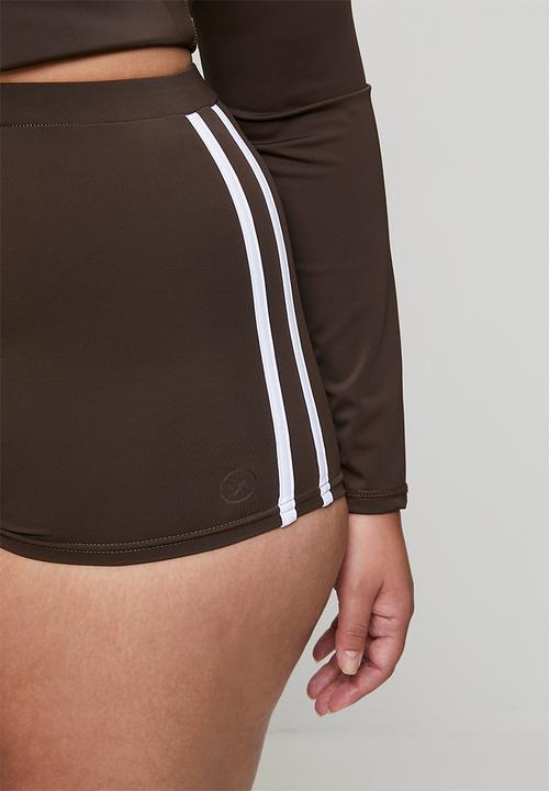Lizzy - Plus ladies swim shorts - java