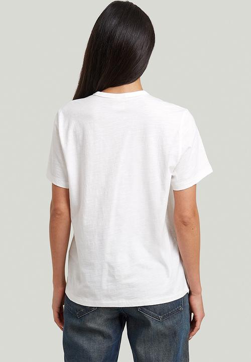 G-STAR - Regular text r T-shirt wmn - milk