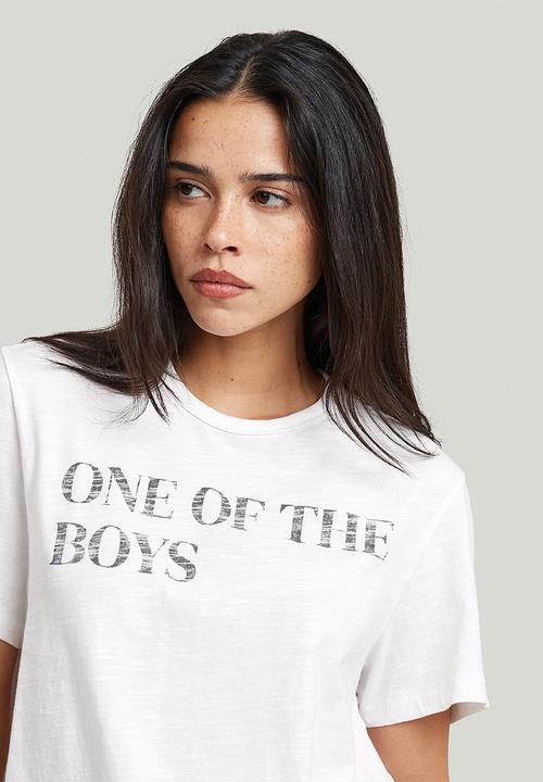 G-STAR - Regular text r T-shirt wmn - milk