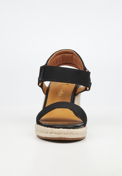 Butterfly Feet - Escada 1 espadrille wedge heel - black