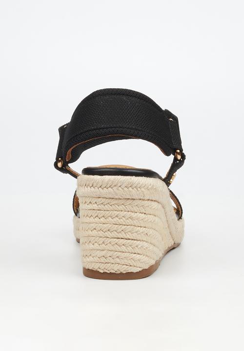 Butterfly Feet - Escada 1 espadrille wedge heel - black