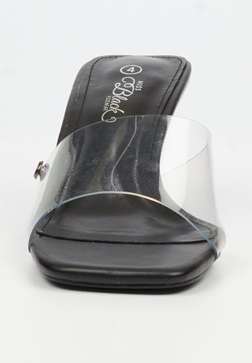 Miss Black - Edith 1 vynil strap heel - black