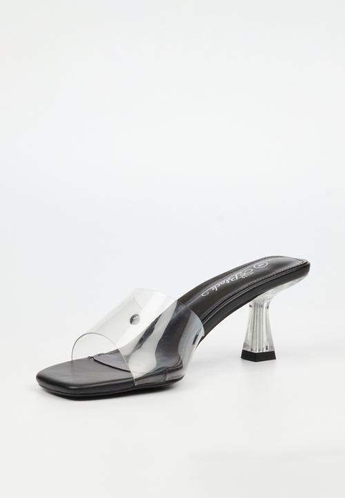 Miss Black - Edith 1 vynil strap heel - black