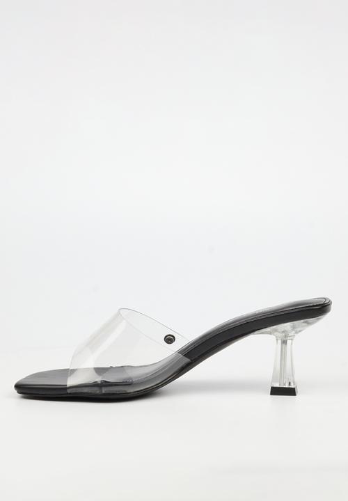 Miss Black - Edith 1 vynil strap heel - black