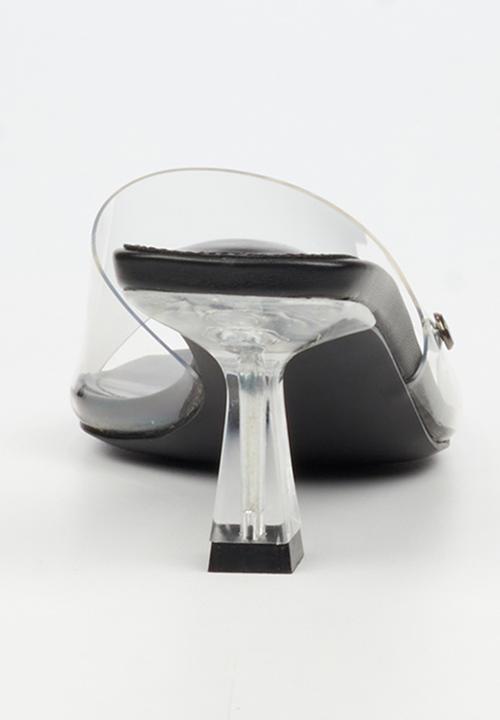 Miss Black - Edith 1 vynil strap heel - black