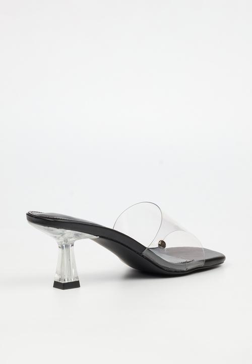 Miss Black - Edith 1 vynil strap heel - black