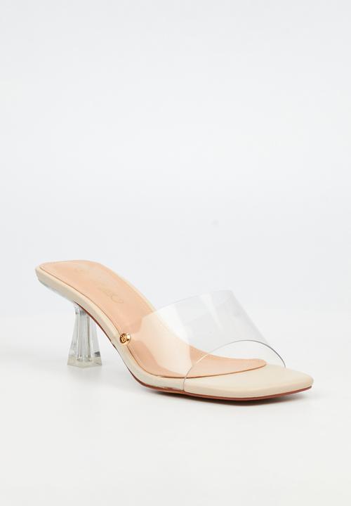 Miss Black - Edith 1 vynil strap heel - natural